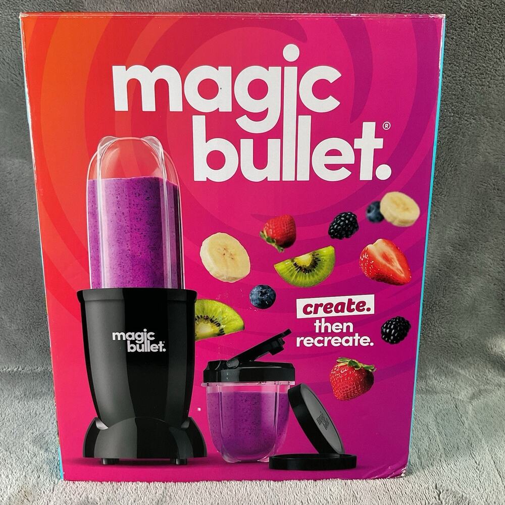 Magic Bullet Personal Blender Set Smoothie Maker Mix Chop Blend Pulse Whip Black